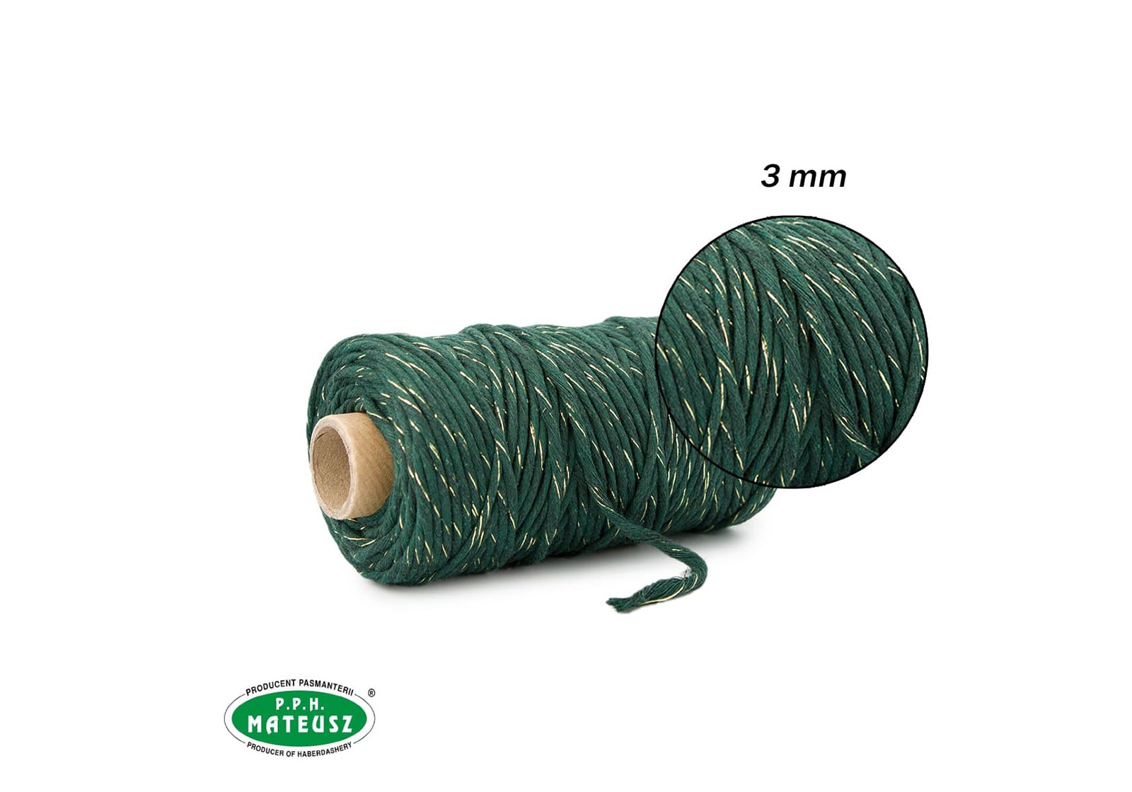 Twisted cotton cord – close-up of the braid