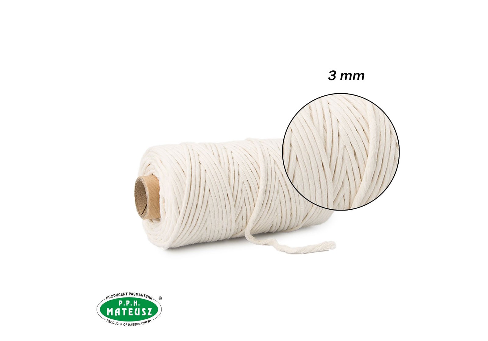 Light twisted cotton cord