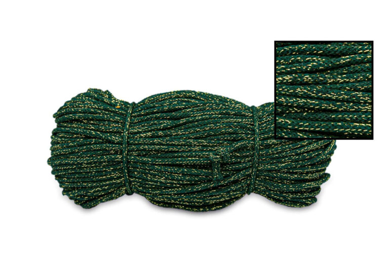 sznurki plecione do makramy zielony, bawełniany
